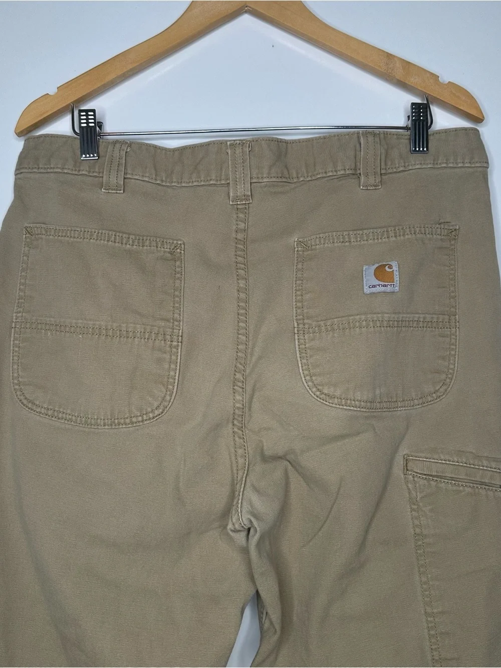 Carhartt Canvas Relaxed Fit Carpenter Pants Khaki Tan Size 36x34